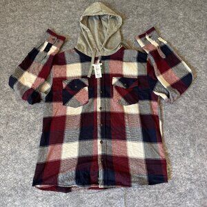 RSQ: Men's Medium Hooded Flannel